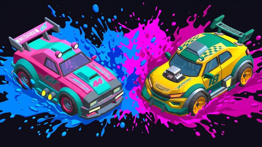 Car Brawl Overdrive — modalidade Guerra de Tinta